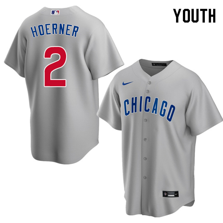 Nike Youth #2 Nico Hoerner Chicago Cubs Baseball Jerseys Sale-Gray